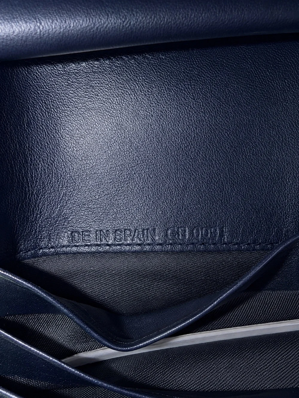 Dior Navy and Beige Monogram Canvas Wallet with Number Patch